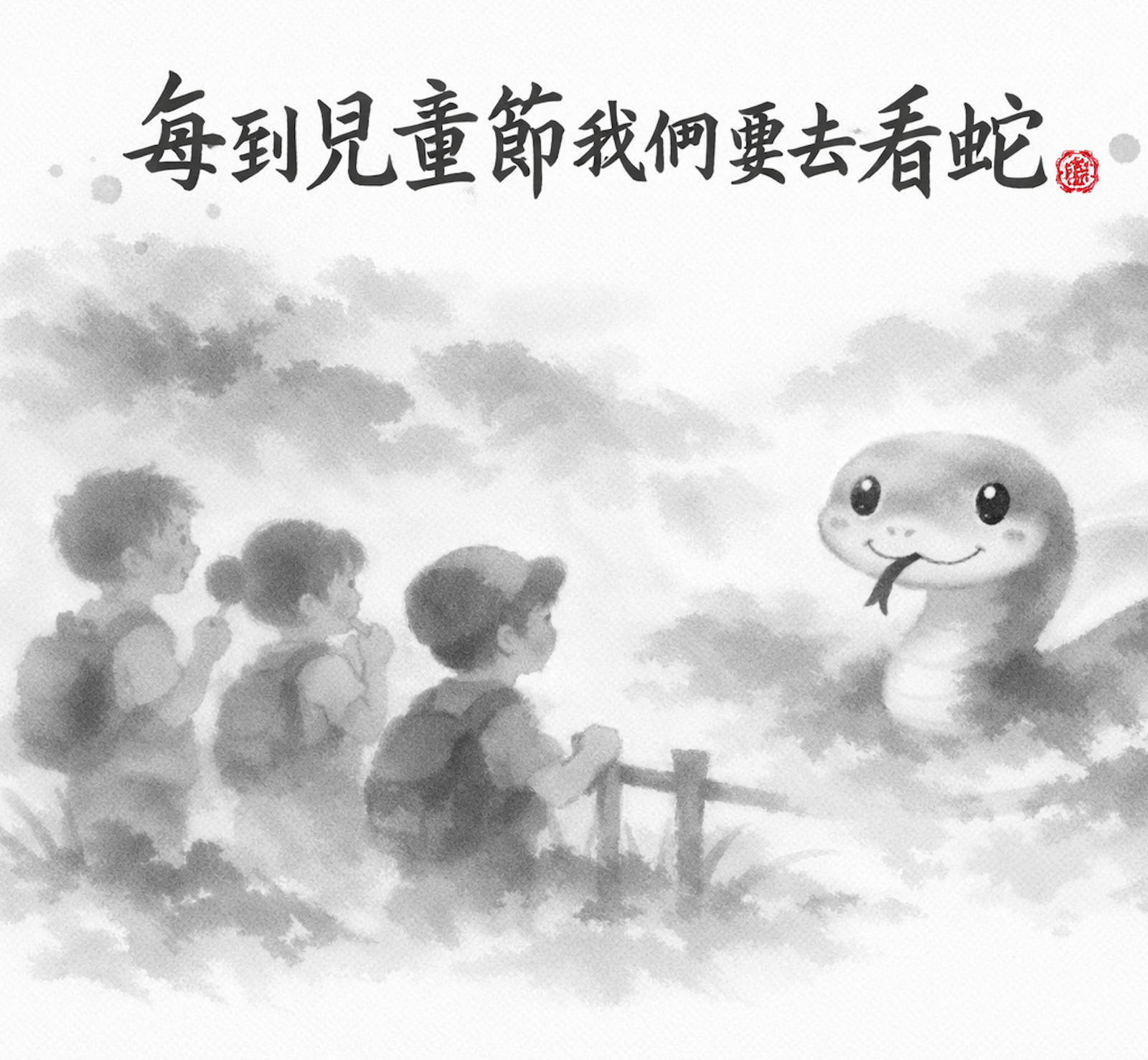 每到兒童節我們要去看蛇